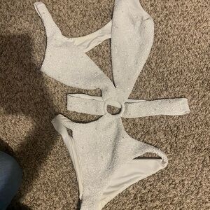 Sexy White Women's One Piece Swimsuit